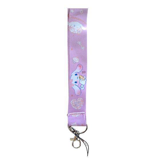 Anime Sanrio Hello Kitty Cinnamonroll Neck Strap Pink Fabric One Size Lanyard - Picture 6 of 6